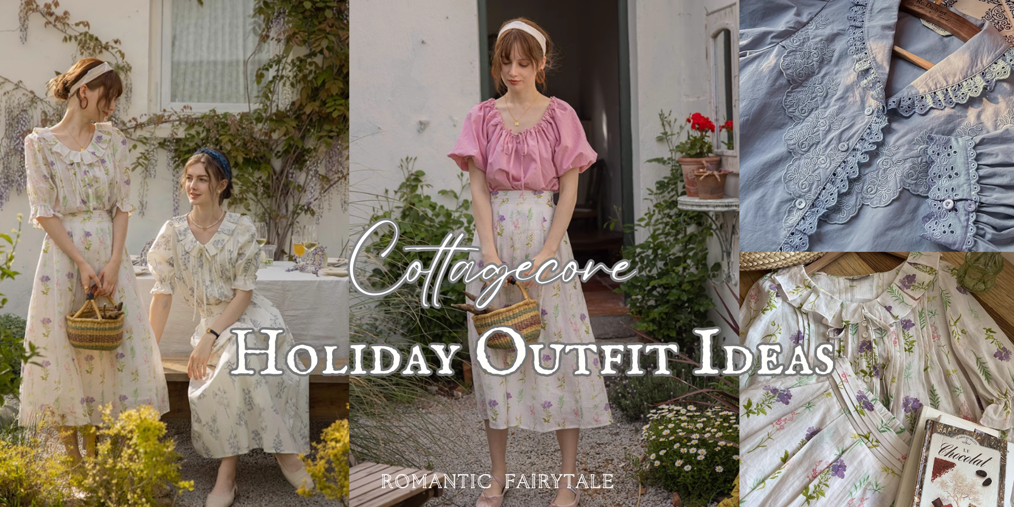 Cottagecre Holiday Outfit Ideas : Dresses and Blouses