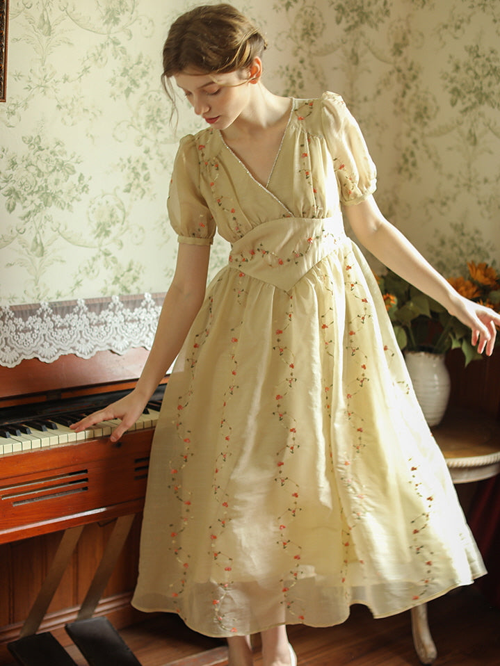 Claire's Vintage Floral Elegance Dress
