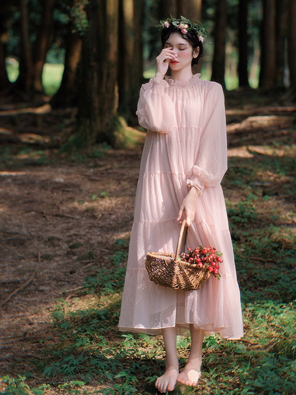 chinese dress ladies PINK LAYERED ORGANZA MAXI DRESS | CULT MIA main image 0