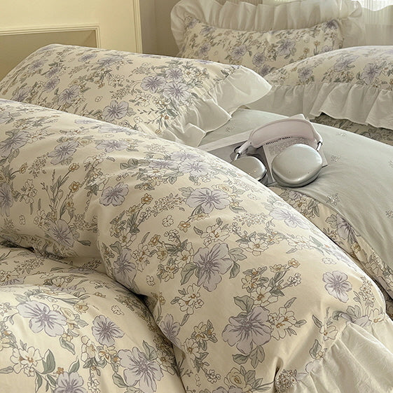 Cottage Style Cotton Floral Bedding Set
