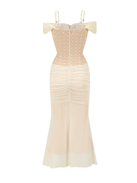 Lily's Vintage Grace Beige Dress