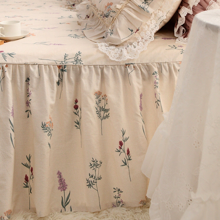 Retro Style Pastoral Floral Cotton Bedding Cover Set