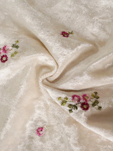 Vintage Floral Velvet Peplum Top