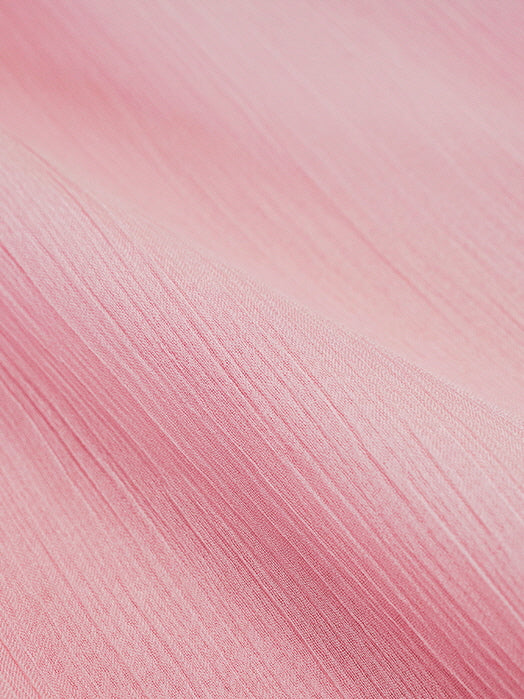 Blush Petal Frill Chiffon Dress