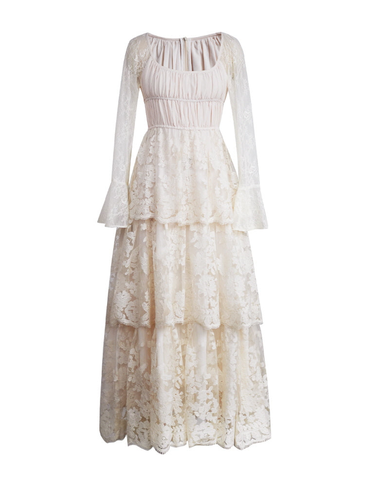 Ethereal Vintage Lace Princess Dress