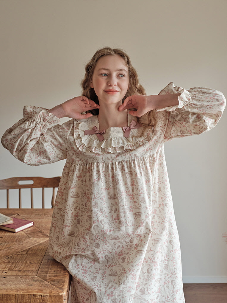 Enchanted Woodland Lace Nightgown