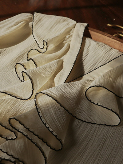 Timeless Ruffle Edge Vintage Blouse