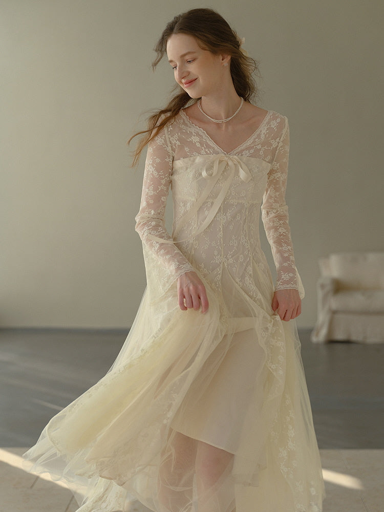 Embroidered Lace Princess Dress