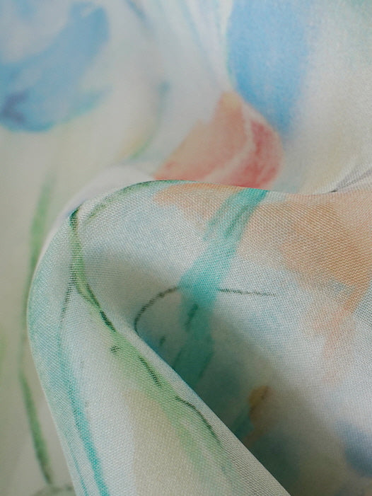 Watercolor Meadow Corset Dress
