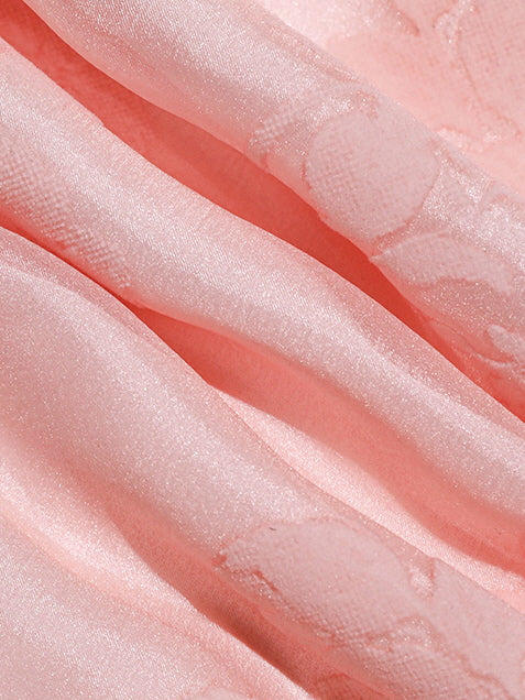 Blush Petal Ruffle Back Bow Dress