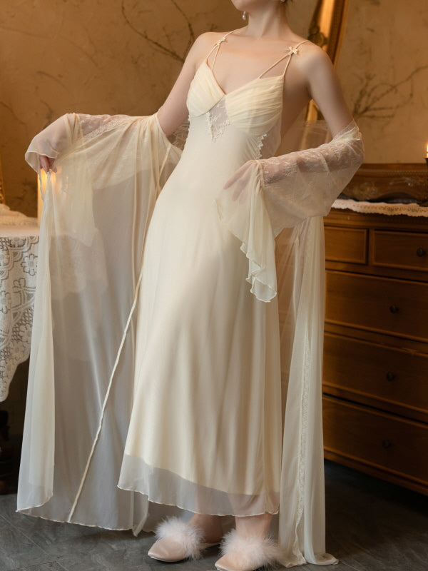 Moonlight Elegance Sheer Lounge Set