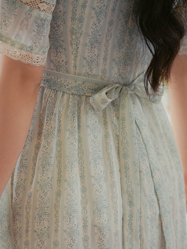 Emily's Sky Blue Floral Print Dress