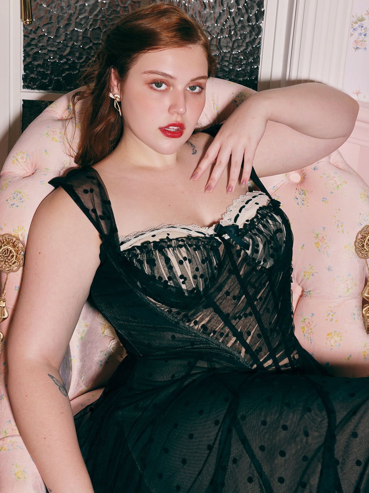 Midnight Elegance Vintage Corset Dress