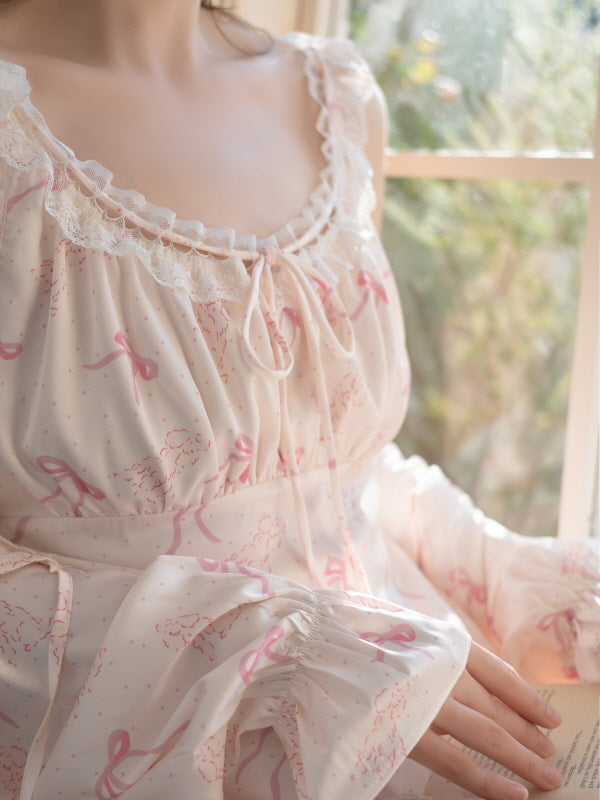 Sweet Ribbon Lounge Pajama Set