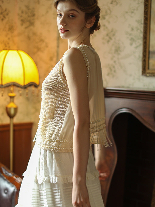 Olivia's Retro Flower Elegance Top