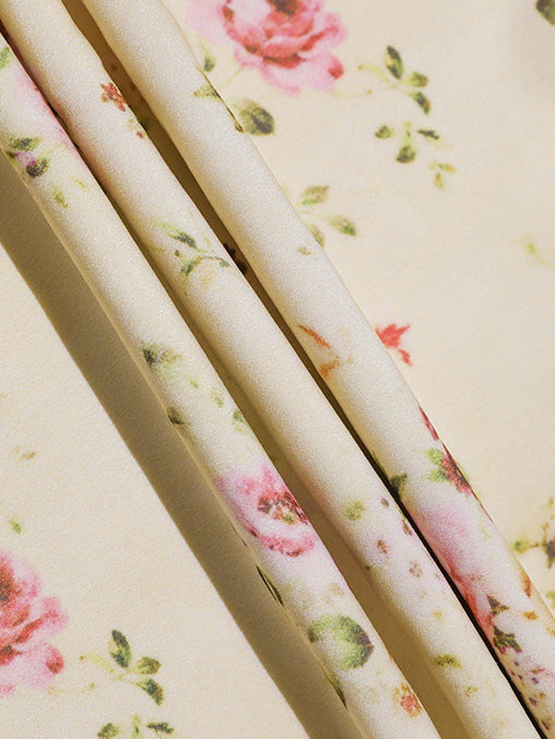 Vintage Rose Garden Off-Shoulder Dress