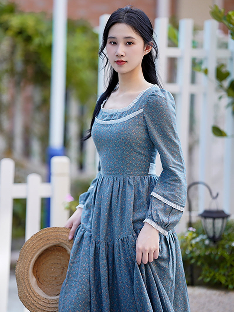 Alice's Floral Serenity Blue Dress Alice's Floral Serenity Blue Dress