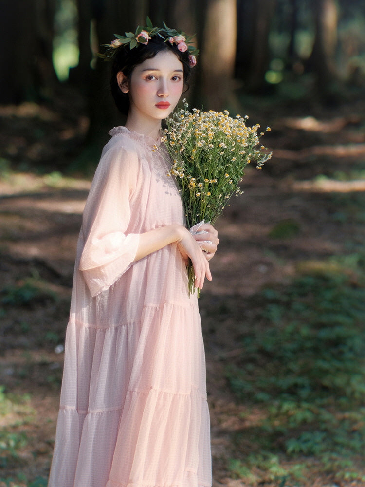 Fairy Blossom Light Pink Tiered Dress