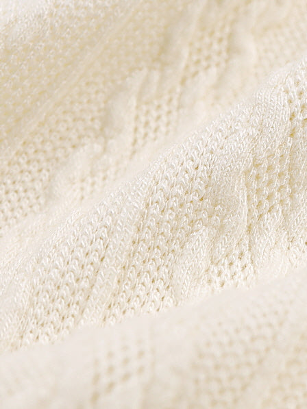 Lace-Trim Cozy Knit Cardigan