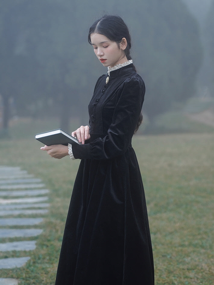 Enchanted Velvet Corduroy Victorian Dress