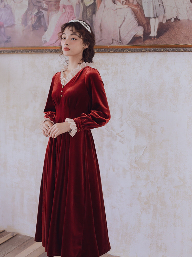 Scarlet Red Velvet Dream Dress