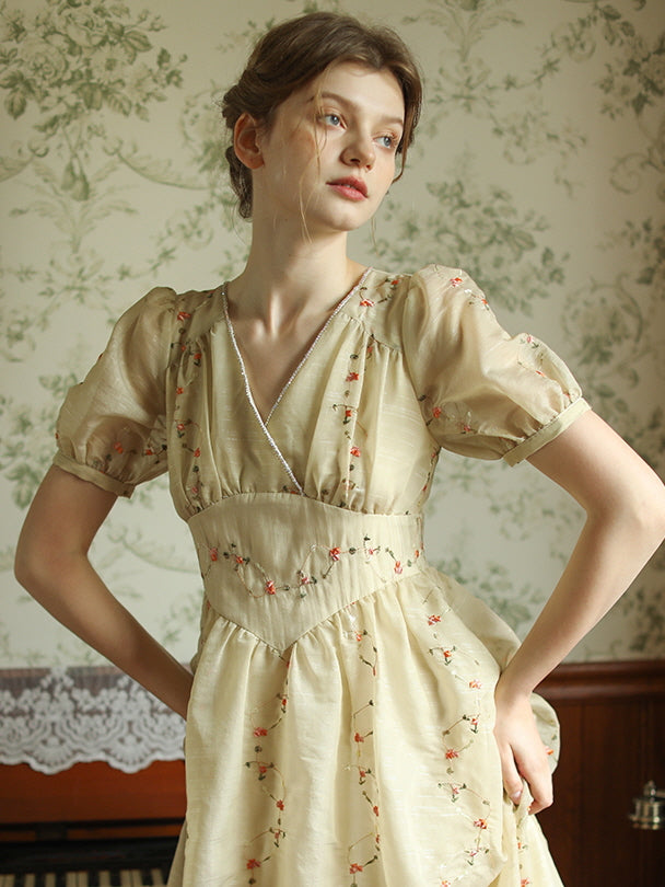 Claire's Vintage Floral Elegance Dress