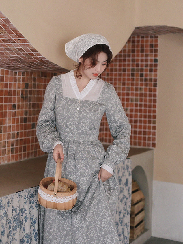 Retro Charm Cotton Lace Dress