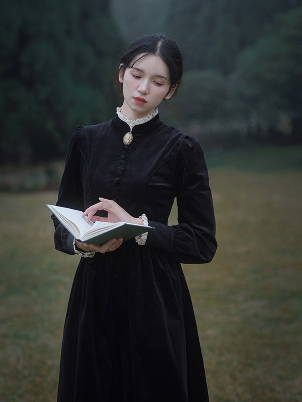 Enchanted Velvet Corduroy Victorian Dress