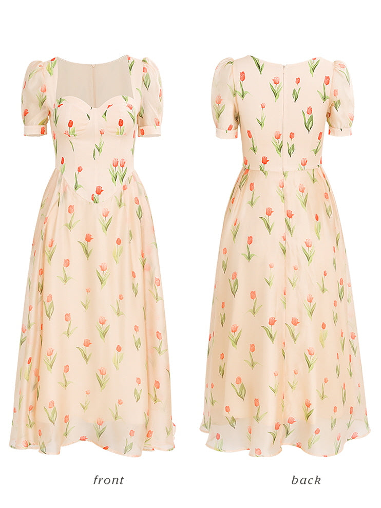 Elara's Tulip Garden Dress