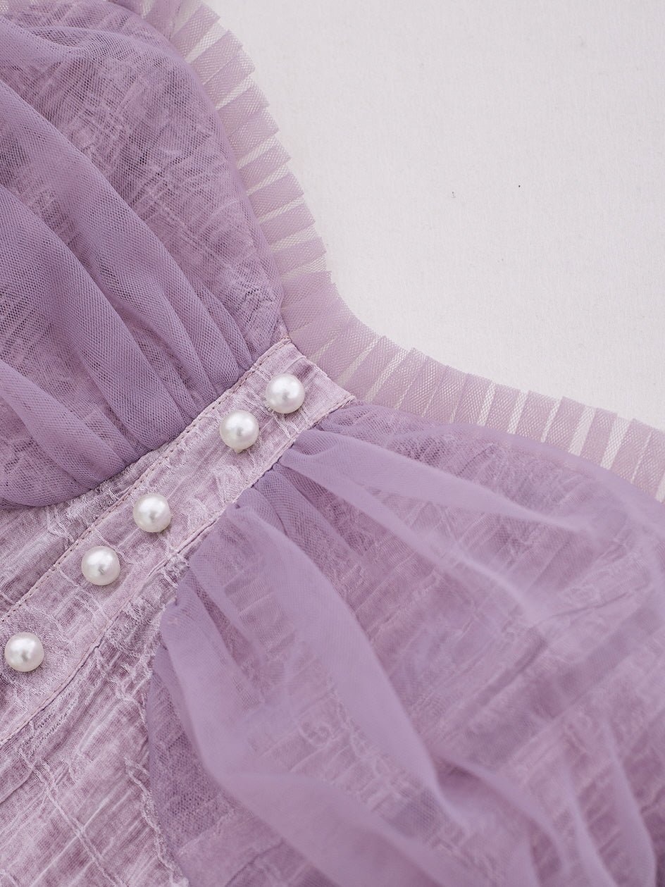 Ethereal Lavender Butterfly Dress