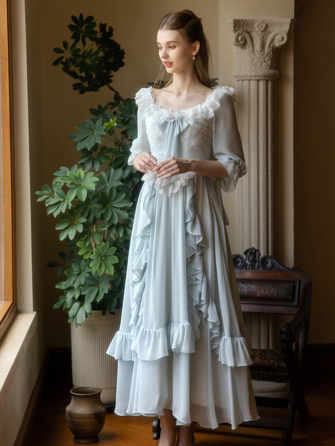 Fairytale Light Blue Princess Ruffle Dress Fairytale Light Blue Princess Ruffle Dress