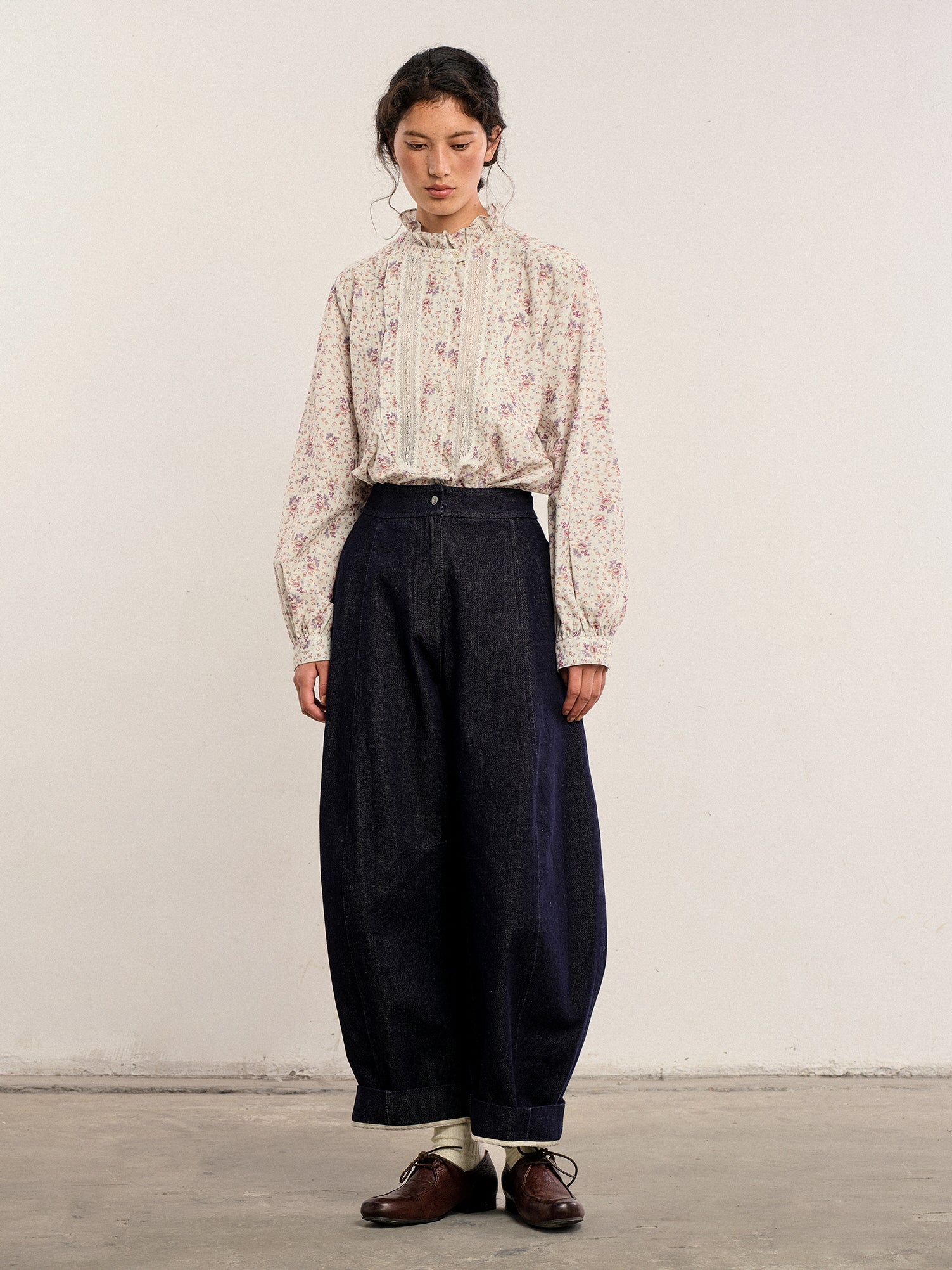 Winter Floral Lace Blouse