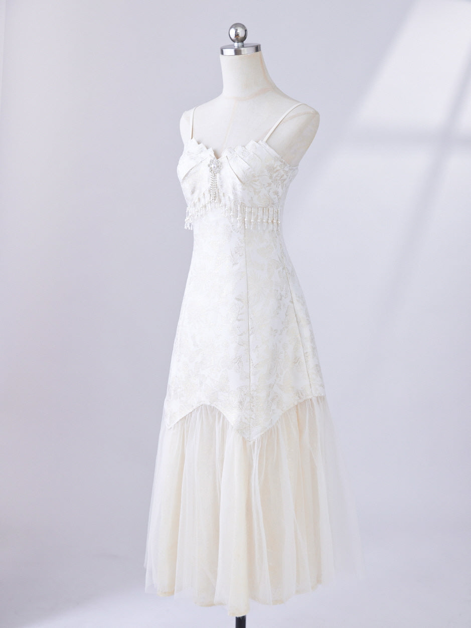 Ethereal Gold Jacquard Fairy Gown