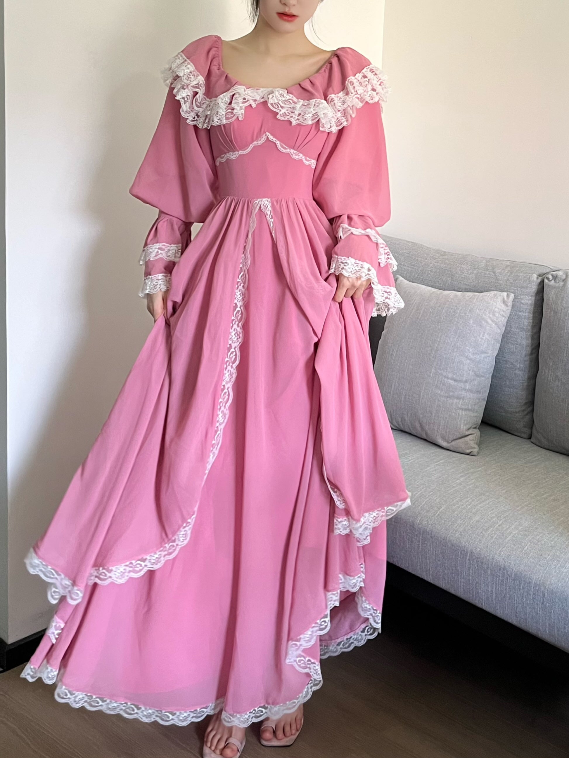 Blush Princess Lace Gown