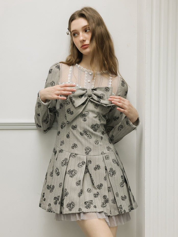 Rosewood Coquette Lace Bow Dress Rosewood Coquette Lace Bow Dress