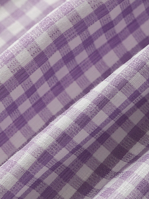 Purple Gingham Garden Blouse