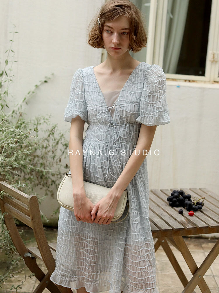 Ethereal Blue-Grey Fairy Dress