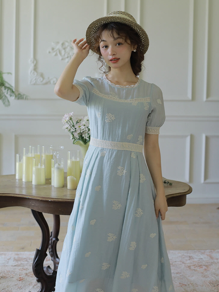 Enchanted Blue Cottagecore Dress