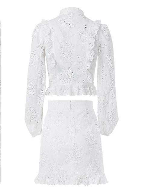 Lace Whisper - Cotton Two-Piece Dress