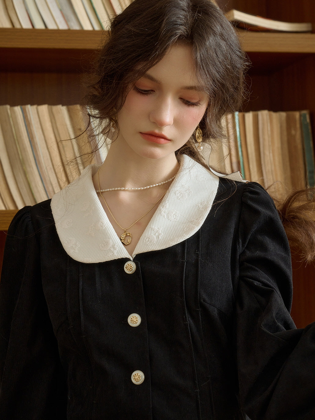 Vintage Corduroy Elegance Dress