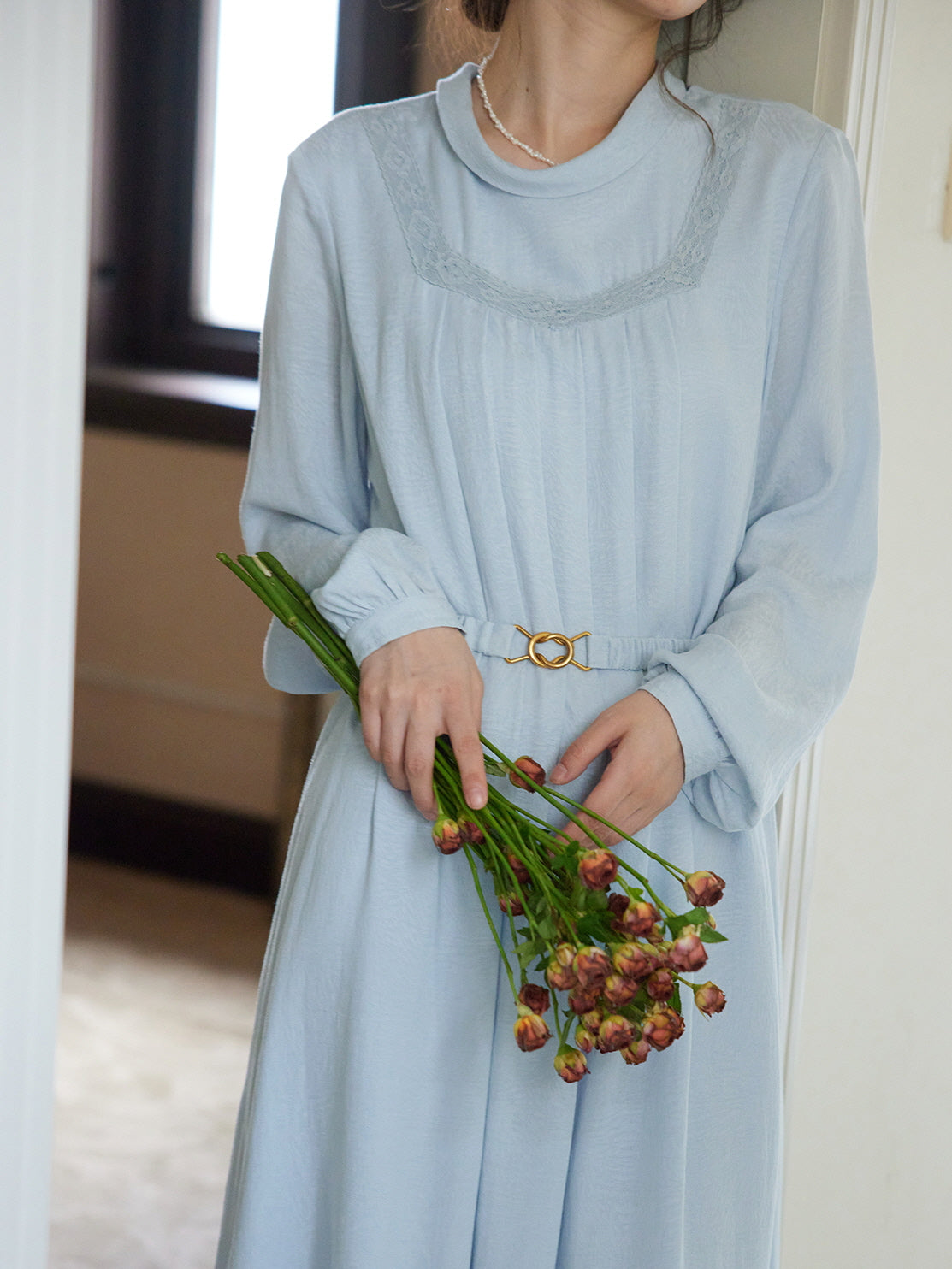 Soft Sky Dream Lace Dress