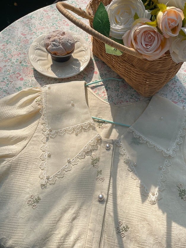 Enchanted Garden Ivory Lace Blouse