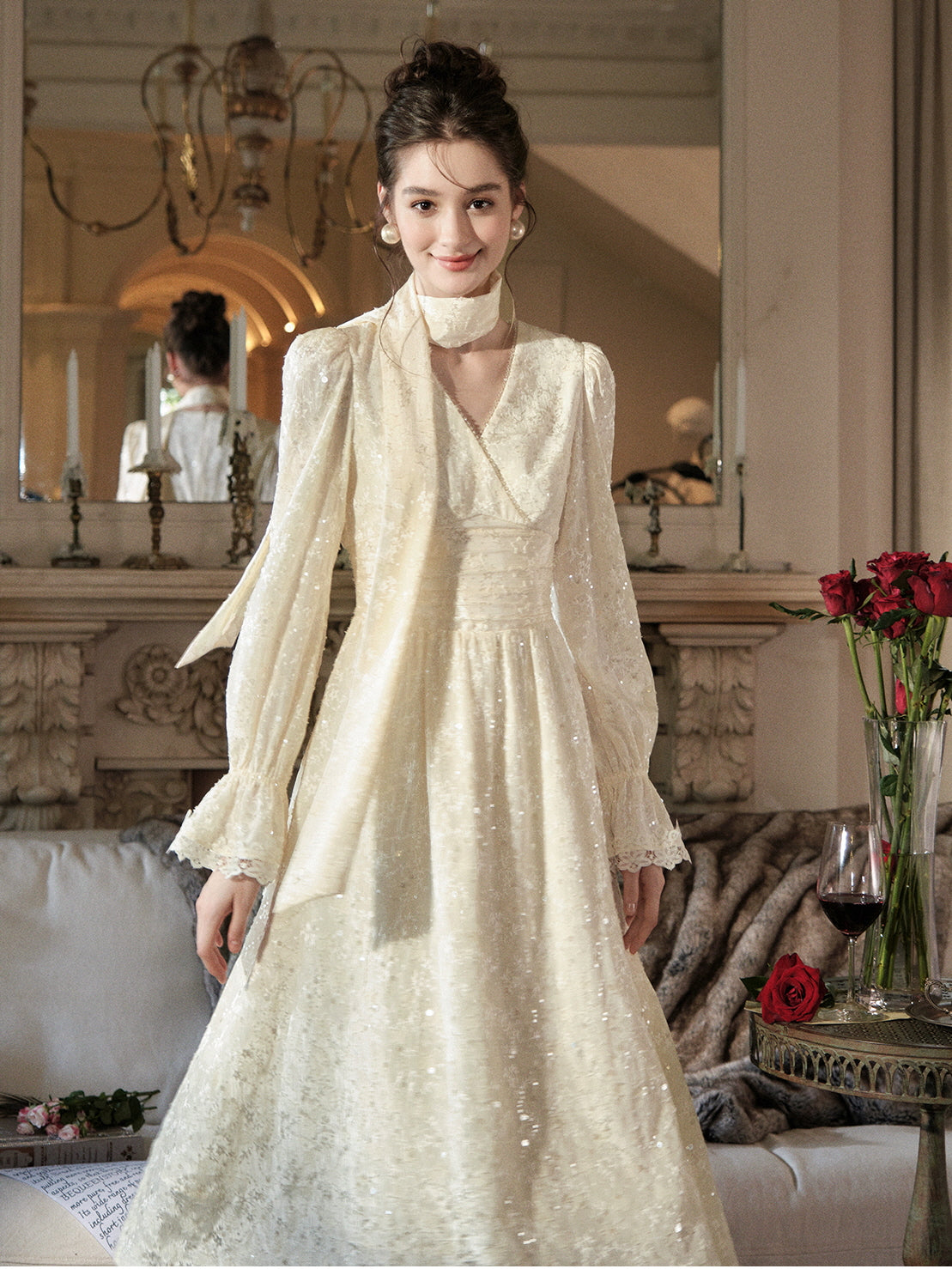 Enchanted Ivory Vintage Lace Dress