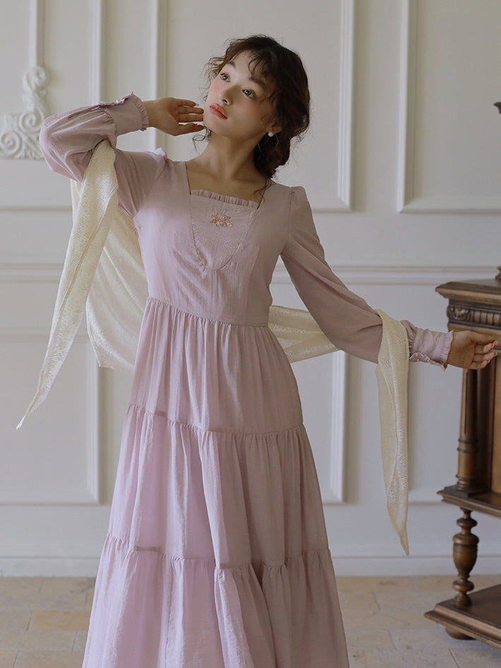 Lavender Dreams Retro Maxi Dress Pink Purple(Pre-Sale 15days) / S Lavender Dreams Retro Maxi Dress Pink Purple(Pre-Sale 15days) / S