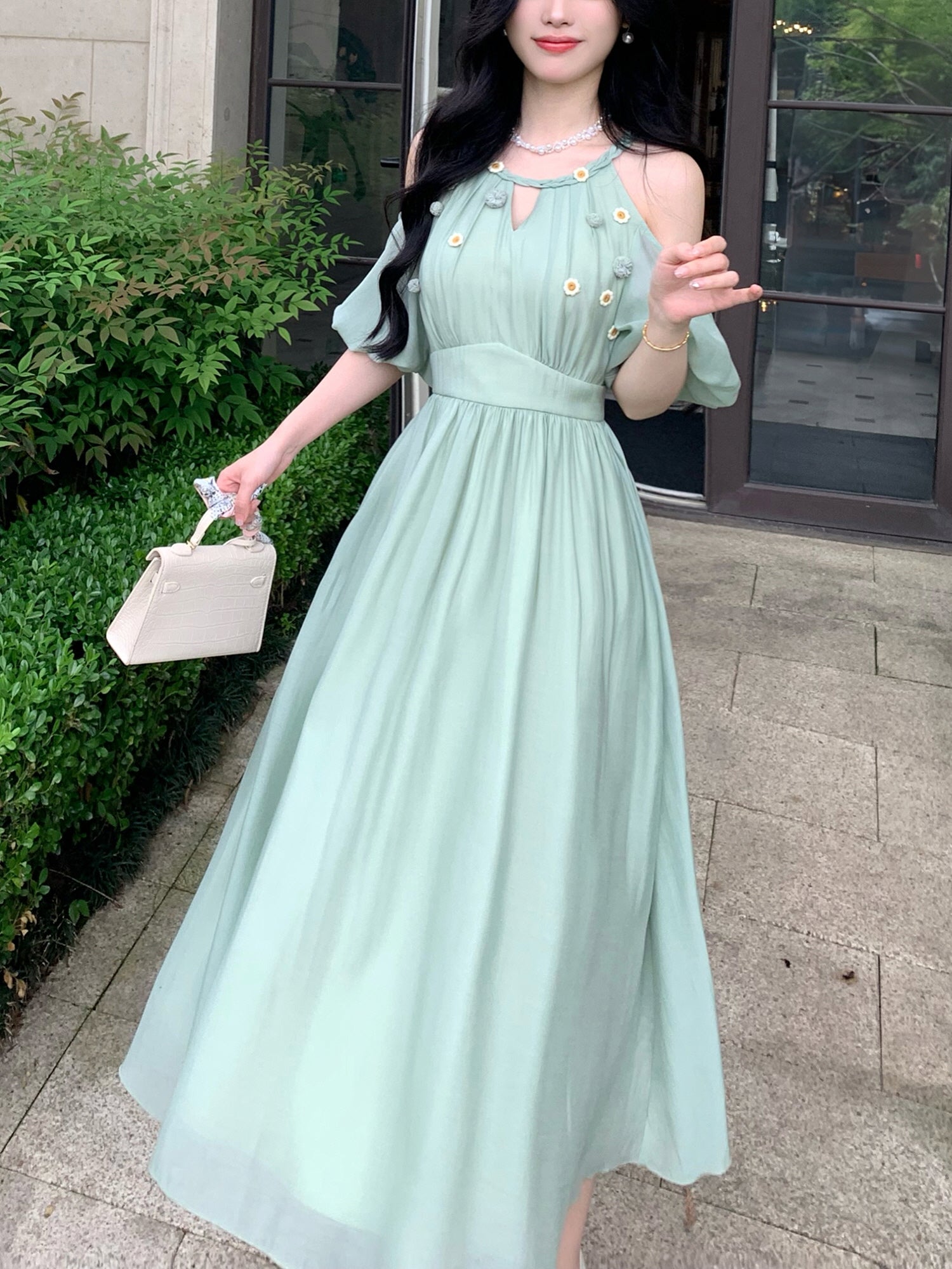 Enchanted Mint Floral Fairy Dress Enchanted Mint Floral Fairy Dress