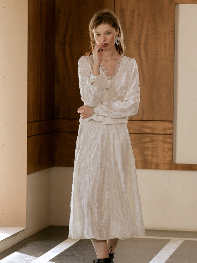 Ethereal Lace Wave Skirt