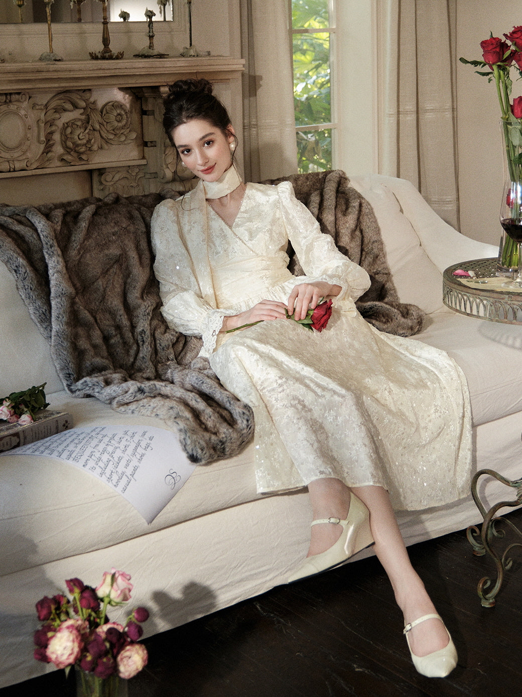 Enchanted Ivory Vintage Lace Dress