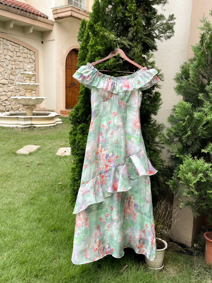 Aurora's Enchanted Monet Garden Dress