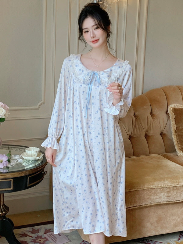 Whimsical Cat Print Nightgown