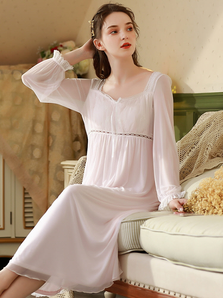 Moonlit Elegance Vintage Nightgown